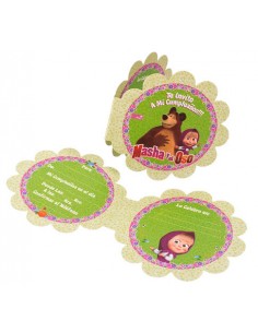tarjetas de invitación masha y el oso Inicio