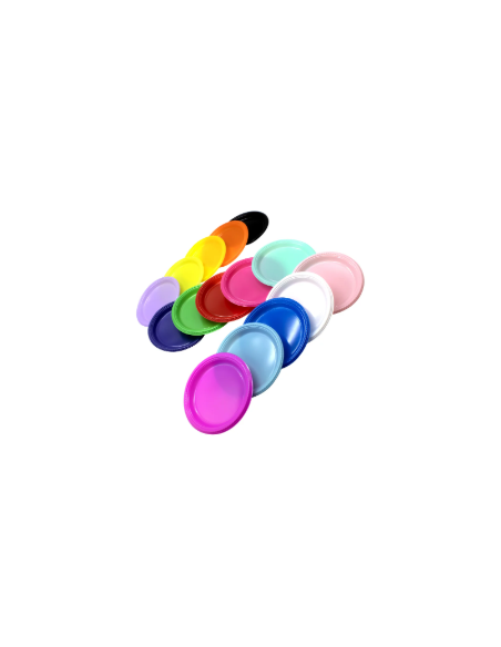 Platos plasticos colores x10 unid. Inicio