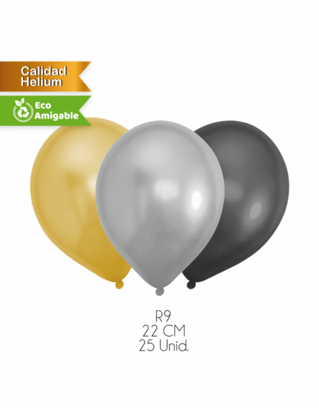Globos metalizados colores x25 unidades Inicio