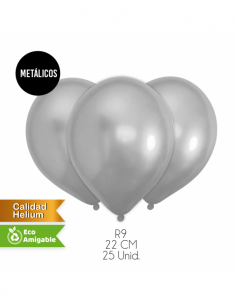 Globos metalizados colores x25 unidades Inicio 2