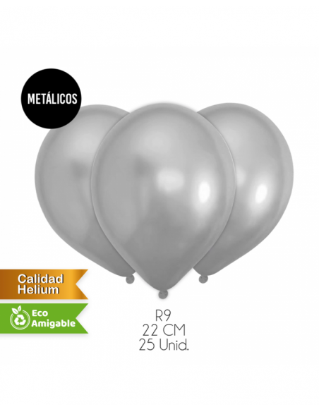 Globos metalizados colores x25 unidades Inicio