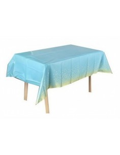 mantel celeste lunares dorados 108x180cm Inicio 2