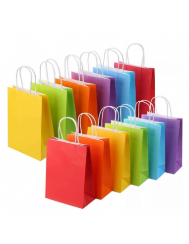 bolsas de papel colores 22x27x11