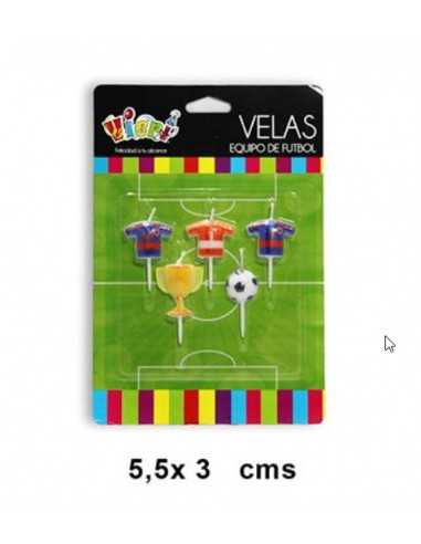 set velas fútbol azul Inicio
