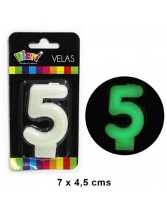vela glow numero 5 Inicio