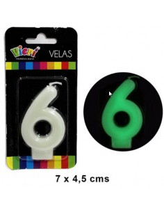 vela glow numero 6 Inicio