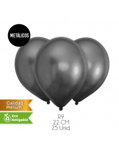 globo metalizado negro Inicio