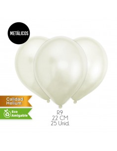 globo metalizado blanco Inicio